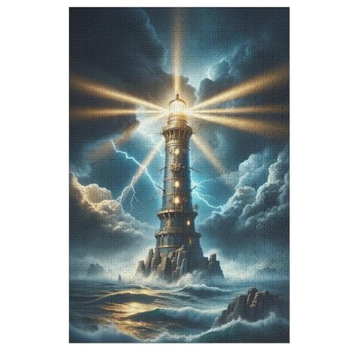 Holzpuzzles 1000 Teile Leuchtfeuer -Puzzle Für Jungen Und Mädchen, Schwierigkeitsgrad, Lernspiele, Familienspielzeug 78×53cm Holzpuzzles 1000 Teile Leuchtfeuer -Puzzle Für Jungen Und Mädchen, Schwierigkeitsgrad, Lernspiele, Familienspielzeug 78×53cm von AASWDDS