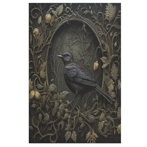 Holzpuzzles 1000 Teile Vogel -Puzzle Für Jungen Und Mädchen, Schwierigkeitsgrad, Lernspiele, Familienspielzeug 78×53cm von AASWDDS