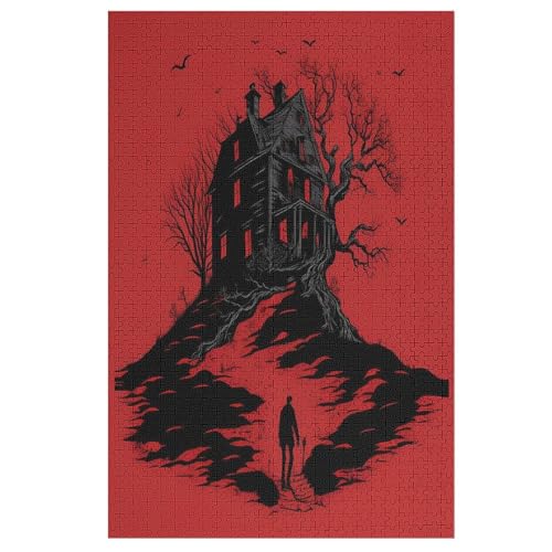 Horrorkunst-Puzzlespiel Aus Holz, 1000 Puzzleteile, Puzzle Für Teenager Und Erwachsene, Kreatives Spielzeug, Puzzles, 78×53cm von AASWDDS