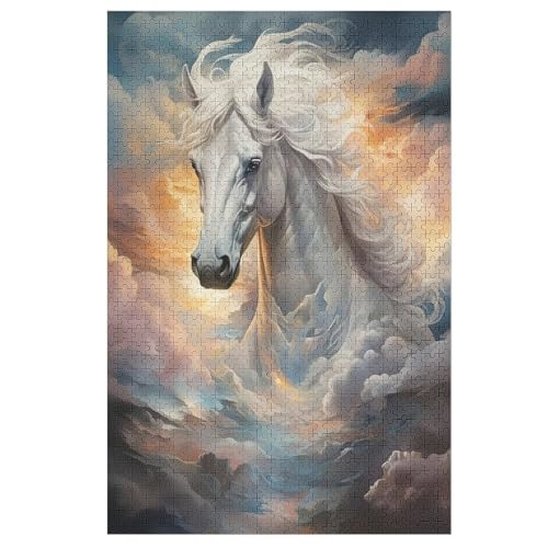 Horse Holzpuzzle 1000 Teile Klassische Puzzles Erwachsene Kinder Puzzle DIY Kit Holzspielzeug Einzigartiges Geschenk 78×53cm Horse Holzpuzzle 1000 Teile Klassische Puzzles Erwachsene Kinder Puzzle DIY Kit Holzspielzeug Einzigartiges Geschenk 78×53cm von AASWDDS