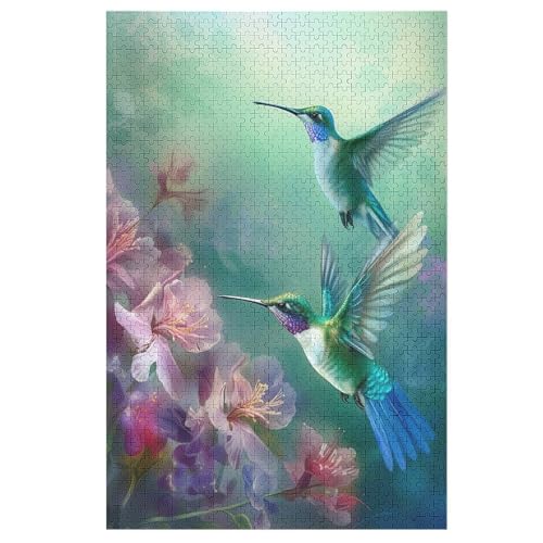 HummingVogel Holzpuzzle - Puzzle Für Erwachsene, 1000-teilige Puzzles Für Teenager Und Kinder, Herausfordernde Spiele 78×53cm von AASWDDS