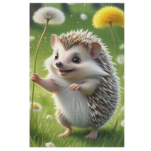 Igel-Puzzlespiel Aus Holz, 1000 Puzzleteile, Puzzle Für Teenager Und Erwachsene, Kreatives Spielzeug, Puzzles, 78×53cm von AASWDDS
