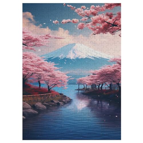 Japan Style Holzpuzzle 300 Teile, Knobelspiele Für Erwachsene, Teenager, Puzzles Unmögliche - Kinder Puzzle Zimmer Deko 42×30cm von AASWDDS