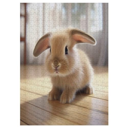 Kaninchen 300 Teile Premium-Puzzles Für Erwachsene Kinder- Holzpuzzles Spaß Und Lernspiele - Perfekte Puzzle-Geschenke 42×30cm von AASWDDS