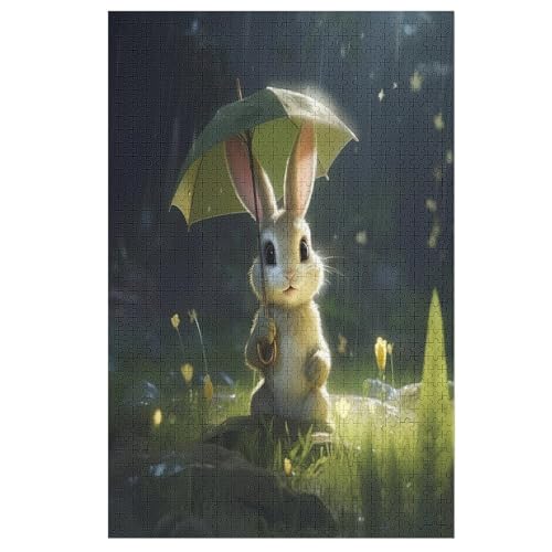 Kaninchen -Puzzle, 1000 Teile,Holzpuzzle Für Erwachsene Kinder, Lustiges Spielzeug, Denkspiel, Bildungsspiel, 78×53cm Kaninchen -Puzzle, 1000 Teile,Holzpuzzle Für Erwachsene Kinder, Lustiges Spielzeug, Denkspiel, Bildungsspiel, 78×53cm von AASWDDS