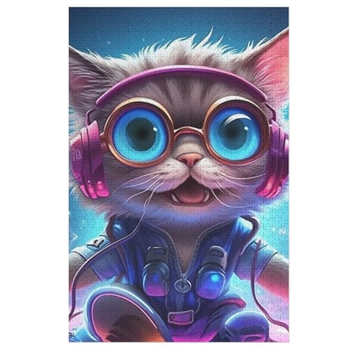 Katze Puzzle 1000 Teile, Holzpuzzle Herausforderndes Geschicklichkeitsspiel Für Die Ganze Familie, Kinder Erwachsenenpuzzle Ab 12 Jahren 78×53cm Katze Puzzle 1000 Teile, Holzpuzzle Herausforderndes Geschicklichkeitsspiel Für Die Ganze Familie, Kinder Erwachsenenpuzzle Ab 12 Jahren 78×53cm von AASWDDS