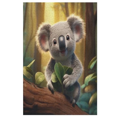 Koala Puzzle 1000 Teile, Holzpuzzle Herausforderndes Geschicklichkeitsspiel Für Die Ganze Familie, Kinder Erwachsenenpuzzle Ab 12 Jahren 78×53cm Koala Puzzle 1000 Teile, Holzpuzzle Herausforderndes Geschicklichkeitsspiel Für Die Ganze Familie, Kinder Erwachsenenpuzzle Ab 12 Jahren 78×53cm von AASWDDS