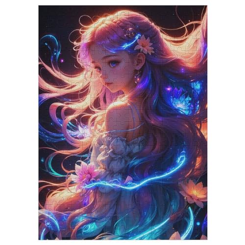 Kosmische Hexe Puzzle Für Erwachsene 300 Teile Premium Recyceltes Brett Zum Lernen, Lernspielzeug, Familienspiele Kinder Holzpuzzle 42×30cm von AASWDDS