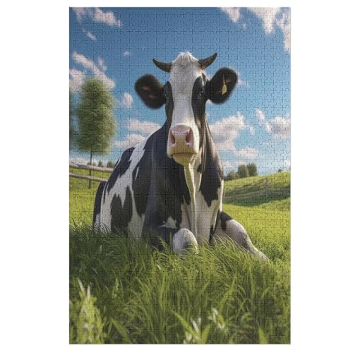 Kuh Holzpuzzle 1000 Teile Klassische Puzzles Erwachsene Kinder Puzzle DIY Kit Holzspielzeug Einzigartiges Geschenk 78×53cm Kuh Holzpuzzle 1000 Teile Klassische Puzzles Erwachsene Kinder Puzzle DIY Kit Holzspielzeug Einzigartiges Geschenk 78×53cm von AASWDDS