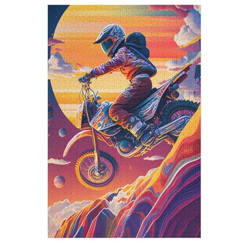 Motocross Holzpuzzle 1000 Teile Klassische Puzzles Erwachsene Kinder Puzzle DIY Kit Holzspielzeug Einzigartiges Geschenk 78×53cm Motocross Holzpuzzle 1000 Teile Klassische Puzzles Erwachsene Kinder Puzzle DIY Kit Holzspielzeug Einzigartiges Geschenk 78×53cm von AASWDDS