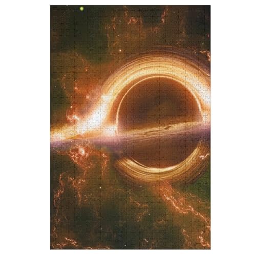 Puzzle 1000 Teile Goldenes Schwarzes Loch Holzpuzzle Für Erwachsene Lernspiel Herausforderungsspielzeug The Puzzles Für Erwachsene Kinder 78×53cm von AASWDDS