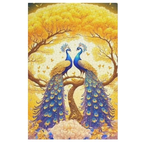 Puzzle 1000 Teile Pfau Holzpuzzle Für Erwachsene Lernspiel Herausforderungsspielzeug The Puzzles Für Erwachsene Kinder 78×53cm von AASWDDS