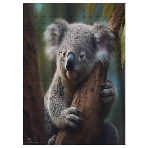 Puzzle Für Kinder, Koala -Puzzles Für Erwachsene, 300-teiliges Holzpuzzle Für Jugendliche, Tolles 42×30cm von AASWDDS