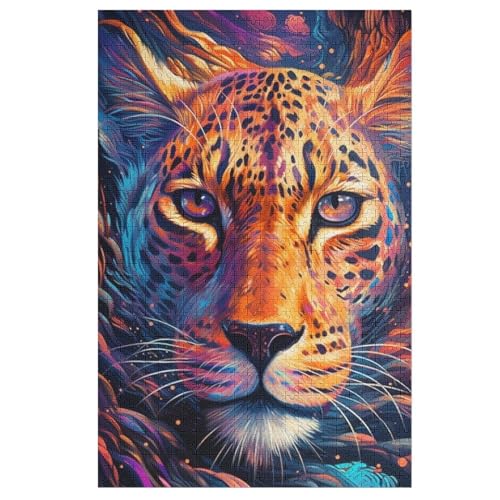 Puzzle Für Kinder, Leopard -Puzzles Für Erwachsene, 1000-teiliges Holzpuzzle Für Jugendliche, Tolles 78×53cm von AASWDDS