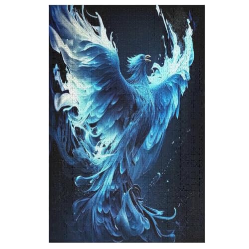 Puzzle Phönix, 1000 Puzzleteile Für Kinder, Holzpuzzles, Geeignet Für Erwachsene Lernspiel, 78×53cm von AASWDDS