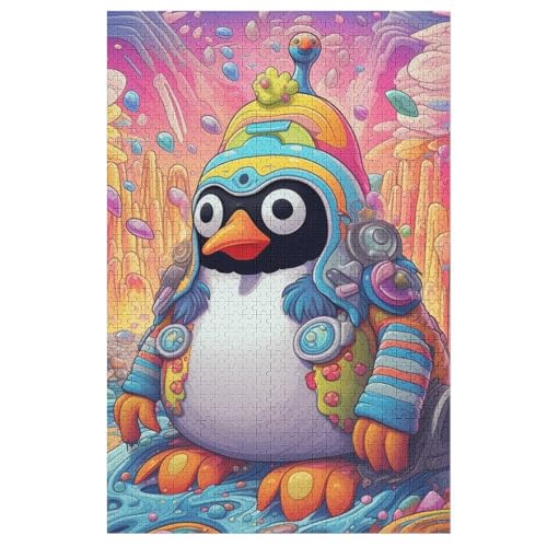 Puzzle Pinguin, 1000 Puzzleteile Für Kinder, Holzpuzzles, Geeignet Für Erwachsene Lernspiel, 78×53cm von AASWDDS