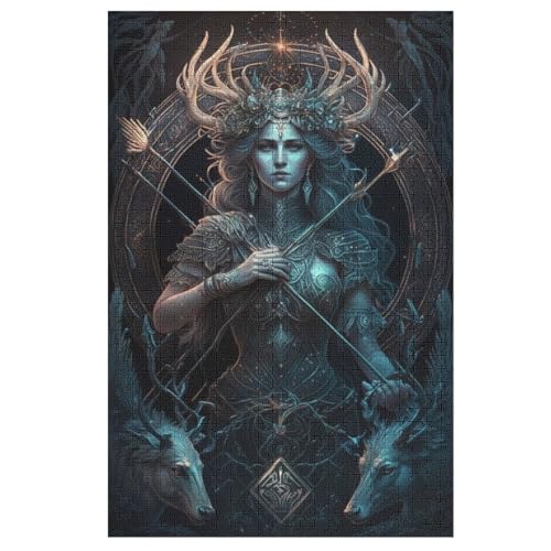 Puzzle Schütze, 1000 Puzzleteile Für Kinder, Holzpuzzles, Geeignet Für Erwachsene Lernspiel, 78×53cm von AASWDDS