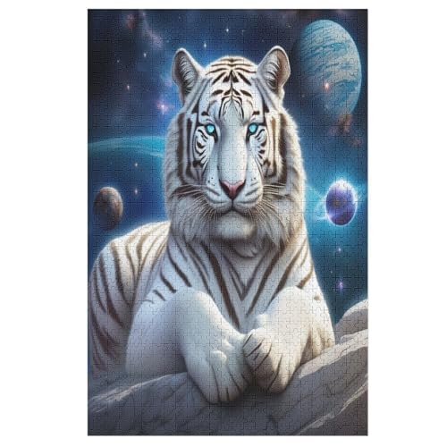 Puzzle Tiger, 1000 Puzzleteile Für Kinder, Holzpuzzles, Geeignet Für Erwachsene Lernspiel, 78×53cm von AASWDDS