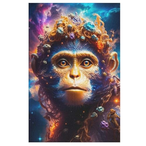 Puzzles AFFE, 1000 Teile, Puzzle Aus Holz Für Erwachsene Und Kinder Ab 12 Jahren, Lernspielzeug 78×53cm Puzzles AFFE, 1000 Teile, Puzzle Aus Holz Für Erwachsene Und Kinder Ab 12 Jahren, Lernspielzeug 78×53cm von AASWDDS