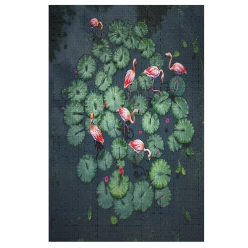 Puzzles Flamingo, 1000 Teile, Puzzle Aus Holz Für Erwachsene Und Kinder Ab 12 Jahren, Lernspielzeug 78×53cm von AASWDDS