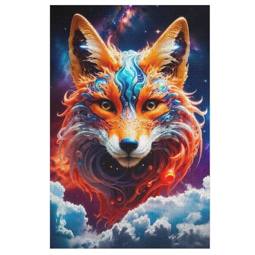 Puzzles Fuchs, 1000 Teile, Puzzle Aus Holz Für Erwachsene Und Kinder Ab 12 Jahren, Lernspielzeug 78×53cm von AASWDDS