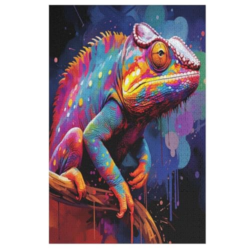 Puzzles Für Erwachsene, 1000 Teile, Chamäleon, Kreative Holzpuzzles, Praktisches Spiel, Familiendekoration 78×53cm Puzzles Für Erwachsene, 1000 Teile, Chamäleon, Kreative Holzpuzzles, Praktisches Spiel, Familiendekoration 78×53cm von AASWDDS