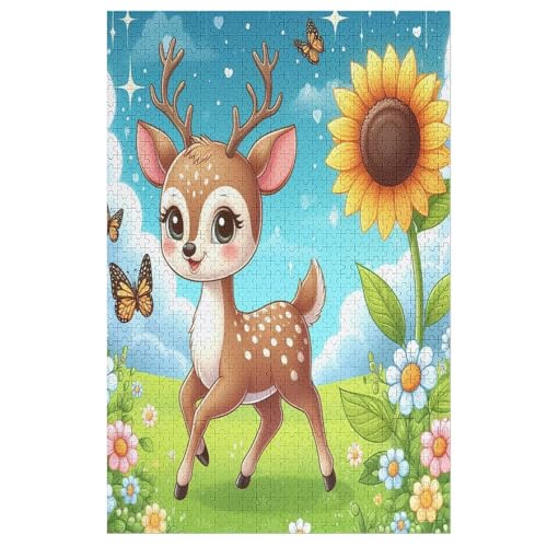 Puzzles Für Erwachsene, 1000 Teile, Hirsch, Kreative Holzpuzzles, Praktisches Spiel, Familiendekoration 78×53cm Puzzles Für Erwachsene, 1000 Teile, Hirsch, Kreative Holzpuzzles, Praktisches Spiel, Familiendekoration 78×53cm von AASWDDS
