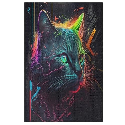 Puzzles Für Erwachsene, 1000 Teile, Katze, Kreative Holzpuzzles, Praktisches Spiel, Familiendekoration 78×53cm Puzzles Für Erwachsene, 1000 Teile, Katze, Kreative Holzpuzzles, Praktisches Spiel, Familiendekoration 78×53cm von AASWDDS