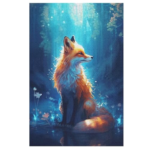 Puzzles Für Erwachsene, Fuchs Puzzle, 1000 Teile, Kreatives, Geistiges Spielzeug, Kinder, Montagespiele 78×53cm von AASWDDS