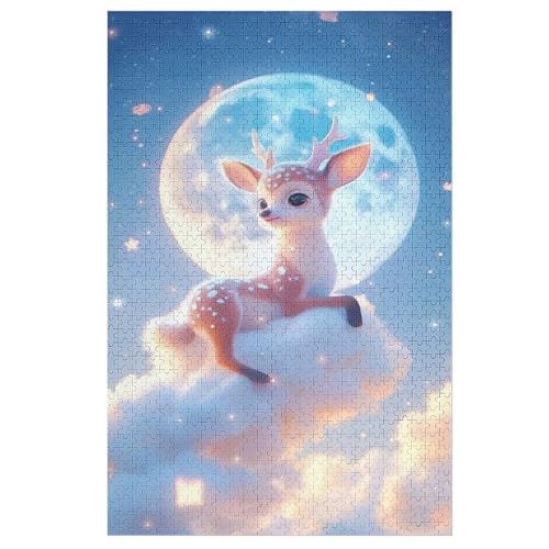 Puzzles Für Erwachsene, Hirsch Puzzle, 1000 Teile, Kreatives, Geistiges Spielzeug, Kinder, Montagespiele 78×53cm Puzzles Für Erwachsene, Hirsch Puzzle, 1000 Teile, Kreatives, Geistiges Spielzeug, Kinder, Montagespiele 78×53cm von AASWDDS