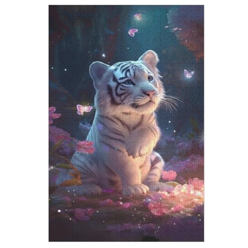 Puzzles Für Erwachsene, Tiger Puzzle, 1000 Teile, Kreatives, Geistiges Spielzeug, Kinder, Montagespiele 78×53cm von AASWDDS