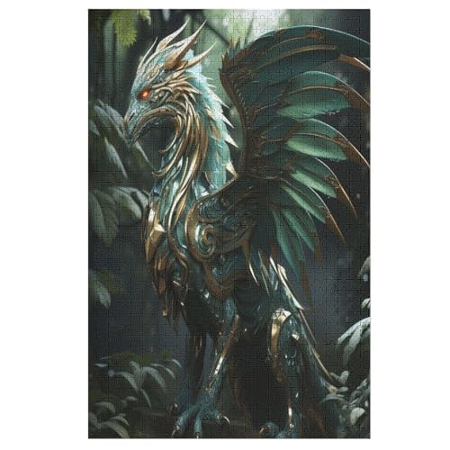 Puzzles Für Erwachsene Drache,1000-teilige Puzzle Für Kinder Ab 12 Jahren, Holzpuzzles Für Die Heimdekoration, 78×53cm Puzzles Für Erwachsene Drache,1000-teilige Puzzle Für Kinder Ab 12 Jahren, Holzpuzzles Für Die Heimdekoration, 78×53cm von AASWDDS