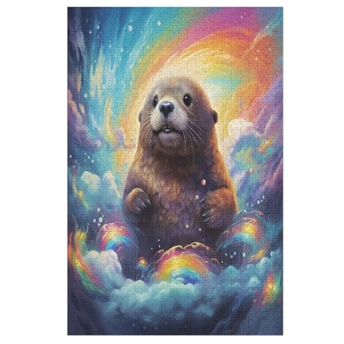 Puzzles Für Erwachsene Otter,1000-teilige Puzzle Für Kinder Ab 12 Jahren, Holzpuzzles Für Die Heimdekoration, 78×53cm Puzzles Für Erwachsene Otter,1000-teilige Puzzle Für Kinder Ab 12 Jahren, Holzpuzzles Für Die Heimdekoration, 78×53cm von AASWDDS