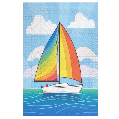 Puzzles Segelboot, 1000 Teile, Puzzle Aus Holz Für Erwachsene Und Kinder Ab 12 Jahren, Lernspielzeug 78×53cm Puzzles Segelboot, 1000 Teile, Puzzle Aus Holz Für Erwachsene Und Kinder Ab 12 Jahren, Lernspielzeug 78×53cm von AASWDDS