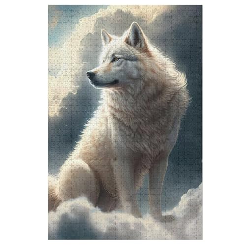 Puzzles Wolf, 1000 Teile, Puzzle Aus Holz Für Erwachsene Und Kinder Ab 12 Jahren, Lernspielzeug 78×53cm Puzzles Wolf, 1000 Teile, Puzzle Aus Holz Für Erwachsene Und Kinder Ab 12 Jahren, Lernspielzeug 78×53cm von AASWDDS