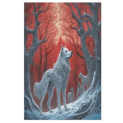 Puzzles Wolf, 1000 Teile, Puzzle Aus Holz Für Erwachsene Und Kinder Ab 12 Jahren, Lernspielzeug 78×53cm Puzzles Wolf, 1000 Teile, Puzzle Aus Holz Für Erwachsene Und Kinder Ab 12 Jahren, Lernspielzeug 78×53cm von AASWDDS