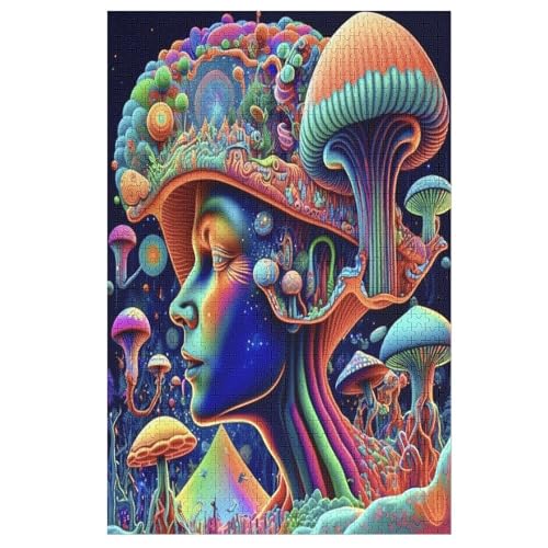 Puzzles bunt, 1000-teiliges Holzpuzzle Für Erwachsene Und Kinder Ab 12 Jahren. Tolles Geschenk Für Erwachsene 78×53cm von AASWDDS