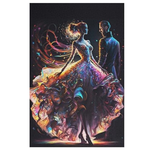 Tanz mit dir Holzpuzzle 1000 Teile Klassische Puzzles Erwachsene Kinder Puzzle DIY Kit Holzspielzeug Einzigartiges Geschenk 78×53cm von AASWDDS