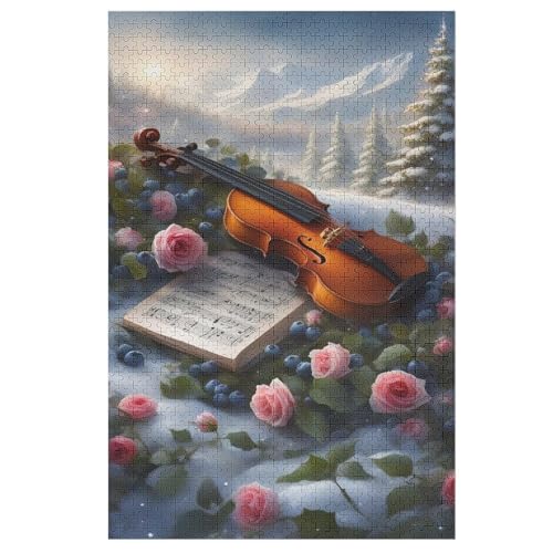 Violine Holzpuzzle 1000 Teile Klassische Puzzles Erwachsene Kinder Puzzle DIY Kit Holzspielzeug Einzigartiges Geschenk 78×53cm Violine Holzpuzzle 1000 Teile Klassische Puzzles Erwachsene Kinder Puzzle DIY Kit Holzspielzeug Einzigartiges Geschenk 78×53cm von AASWDDS