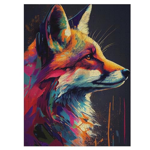 500 Teile Puzzle Für Jungen Und Mädchen, Standard-Puzzles Fuchs, Familienspiele, 55×41cm von AASWDFR