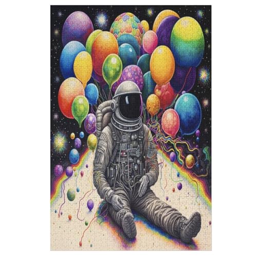 Colorful Planet Holzpuzzle 1000 Teile, Knobelspiele Für Erwachsene, Teenager, Puzzles Unmögliche - Kinder Puzzle Zimmer Deko 78×53cm von AASWDFR