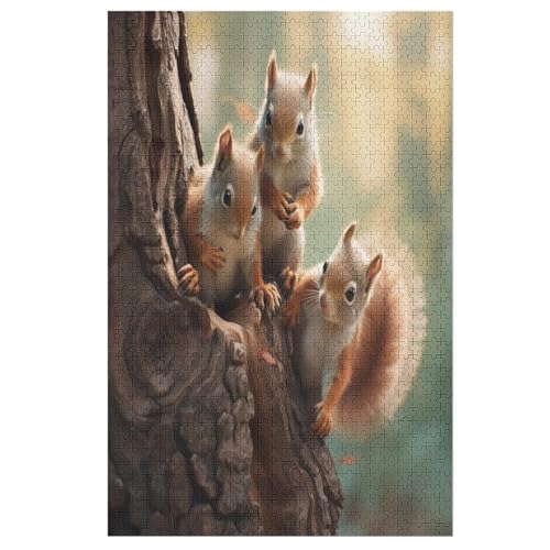 Eichhörnchen -Puzzle, 1000 Teile,Holzpuzzle Für Erwachsene Kinder, Lustiges Spielzeug, Denkspiel, Bildungsspiel, 78×53cm Eichhörnchen -Puzzle, 1000 Teile,Holzpuzzle Für Erwachsene Kinder, Lustiges Spielzeug, Denkspiel, Bildungsspiel, 78×53cm von AASWDFR