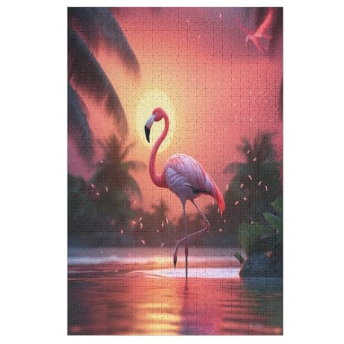 Flamingo Puzzle 1000 Teile, Holzpuzzle Herausforderndes Geschicklichkeitsspiel Für Die Ganze Familie, Kinder Erwachsenenpuzzle Ab 12 Jahren 78×53cm Flamingo Puzzle 1000 Teile, Holzpuzzle Herausforderndes Geschicklichkeitsspiel Für Die Ganze Familie, Kinder Erwachsenenpuzzle Ab 12 Jahren 78×53cm von AASWDFR