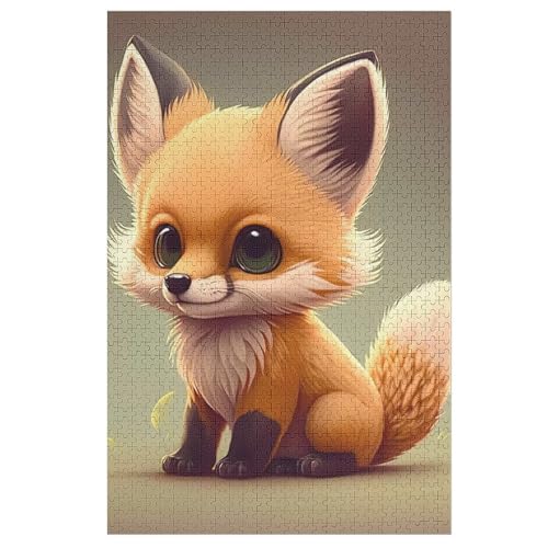 Fuchs Holzpuzzle 1000 Teile Klassische Puzzles Erwachsene Kinder Puzzle DIY Kit Holzspielzeug Einzigartiges Geschenk 78×53cm von AASWDFR