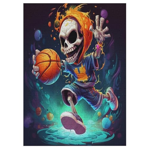 Für Erwachsene 1000-Teiliges Basketball -Puzzles, Holzbrett-Puzzle, Für Kinder, Geschenke, 42×30cm von AASWDFR