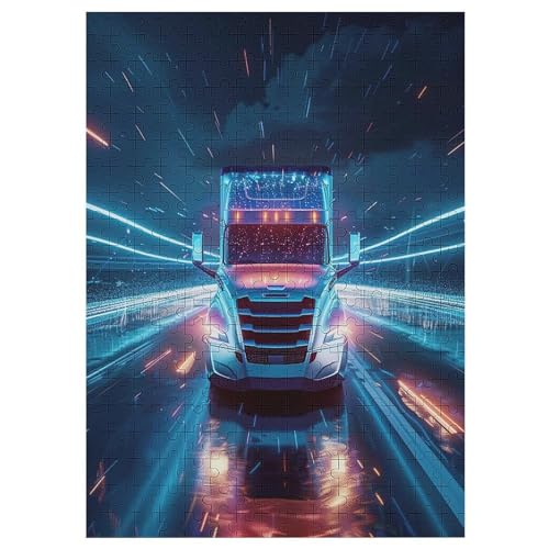 Für Erwachsene 300-Teiliges LKW -Puzzles, Holzbrett-Puzzle, Für Kinder, Geschenke, 42×30cm Für Erwachsene 300-Teiliges LKW -Puzzles, Holzbrett-Puzzle, Für Kinder, Geschenke, 42×30cm von AASWDFR