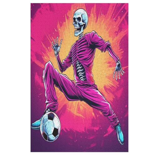 Fußball Holzpuzzle 1000 Teile Klassische Puzzles Erwachsene Kinder Puzzle DIY Kit Holzspielzeug Einzigartiges Geschenk 78×53cm von AASWDFR