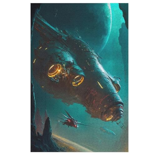 GamePost-Schiff Puzzle 1000 Teile, Holzpuzzle Für Erwachsene Kinder, Impossible Puzzles, Geschicklichkeitsspiel Für Die Ganze Familie 78×53cm von AASWDFR