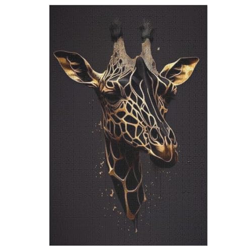 Giraffe 1000 Teile Puzzle Für Erwachsene, Herausforderung Puzzles - Verringerter Druck Schwieriges Holzpuzzle Für Kinder 12+ 78×53cm von AASWDFR