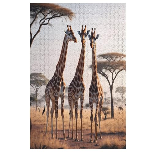 Giraffe Puzzle 1000 Teile, Holzpuzzle Herausforderndes Geschicklichkeitsspiel Für Die Ganze Familie, Kinder Erwachsenenpuzzle Ab 12 Jahren 78×53cm Giraffe Puzzle 1000 Teile, Holzpuzzle Herausforderndes Geschicklichkeitsspiel Für Die Ganze Familie, Kinder Erwachsenenpuzzle Ab 12 Jahren 78×53cm von AASWDFR